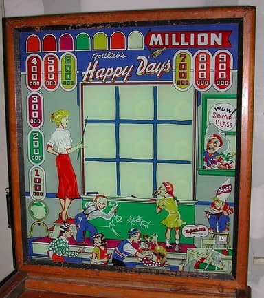 Happy Days backglass
