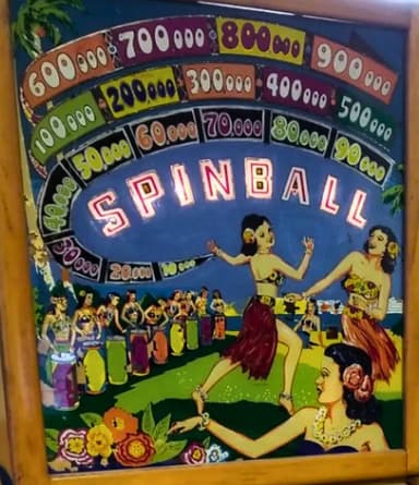 Spinball backglass