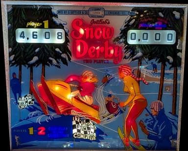 Snow Derby backglass