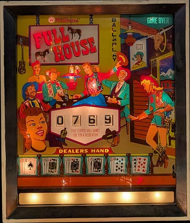 Full House backglass