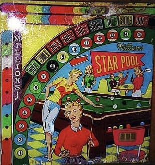 Star Pool backglass