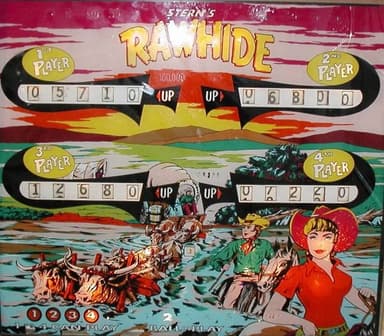 Rawhide backglass