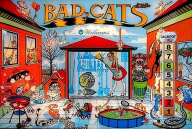 Bad Cats backglass