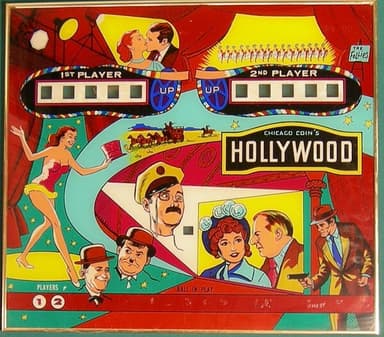 Hollywood backglass