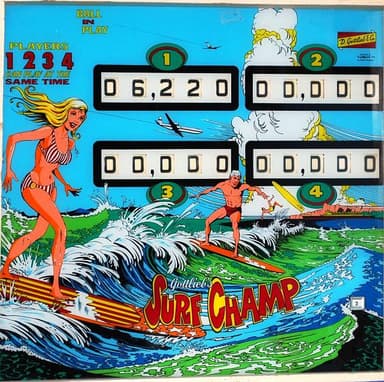 Surf Champ backglass