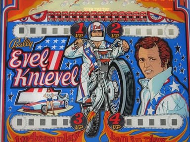 Evel Knievel (EM) backglass