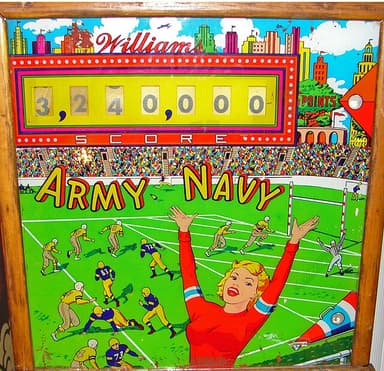 Army Navy backglass