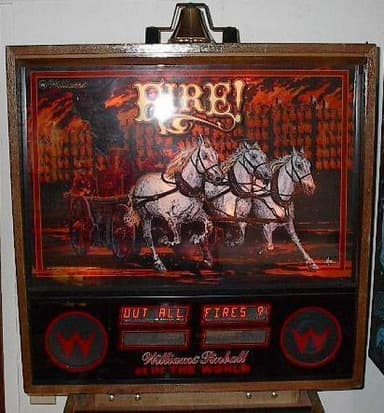 Fire! Champagne Edition backglass