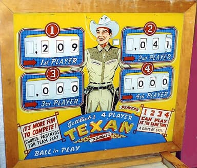 Texan backglass