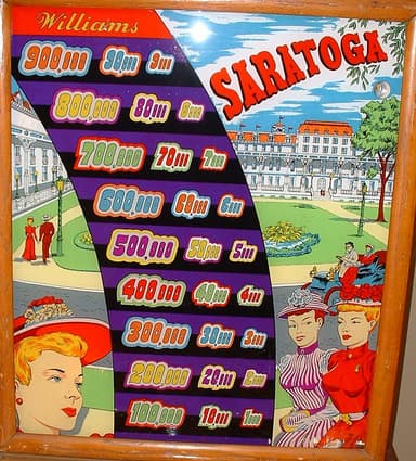 Saratoga backglass