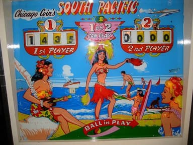 South Pacific backglass