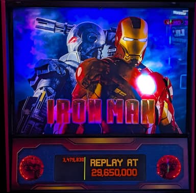 Iron Man (Vault) backglass