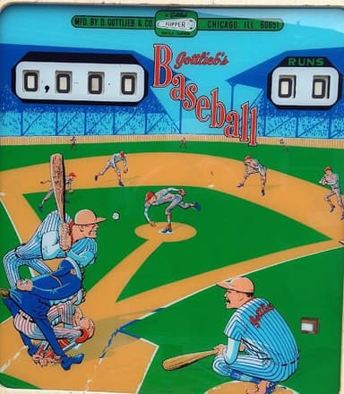 Baseball backglass