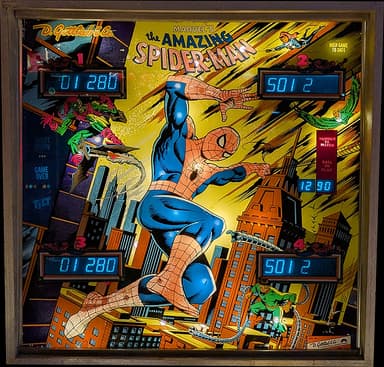 The Amazing Spider-Man backglass