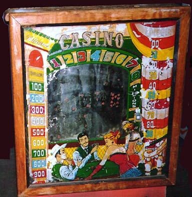 Casino backglass