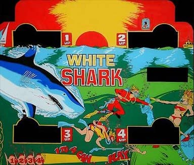White Shark backglass