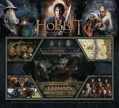 The Hobbit backglass