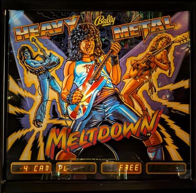 Heavy Metal Meltdown backglass