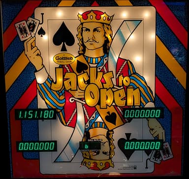 Jacks to Open backglass