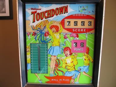 Touchdown backglass