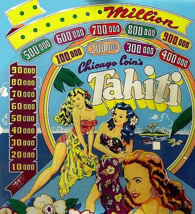 Tahiti backglass