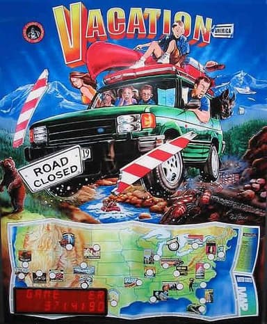 Vacation America backglass