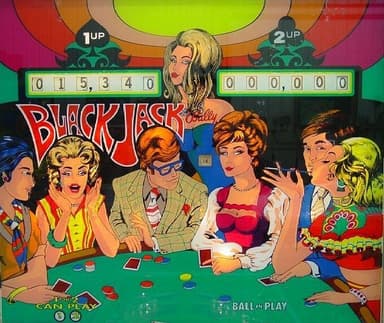Black Jack (EM) backglass