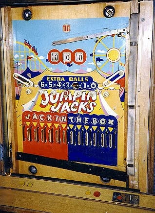 Jumpin' Jacks backglass
