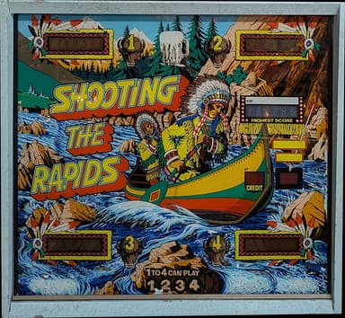 Shooting the Rapids backglass