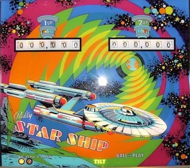 Star Ship backglass
