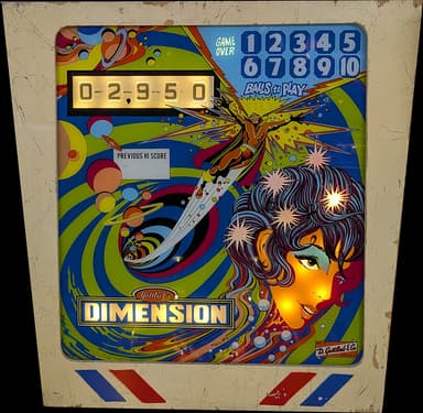 Dimension backglass