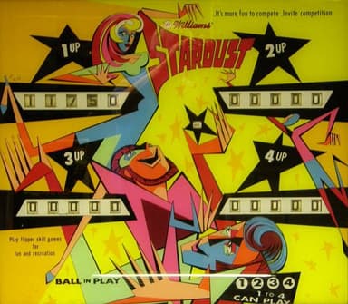 Stardust backglass
