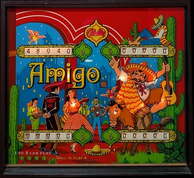 Amigo backglass