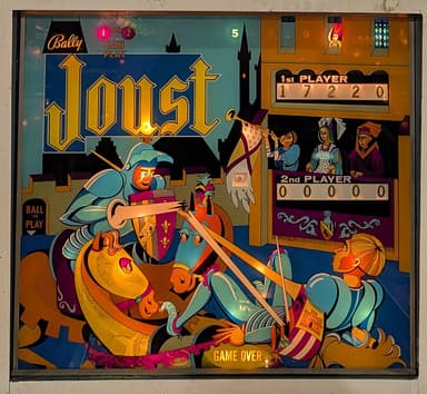 Joust backglass