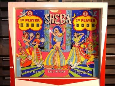 Sheba backglass