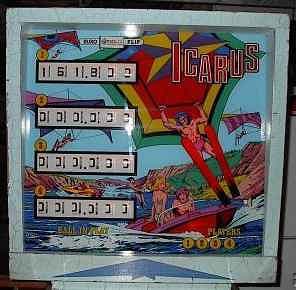 Icarus backglass
