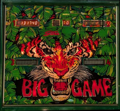 Big Game backglass