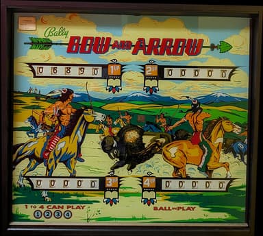 Bow and Arrow backglass