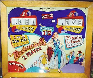 Mademoiselle backglass