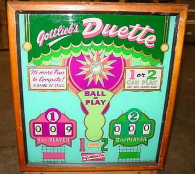 Duette backglass