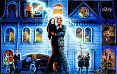 The Addams Family backglass