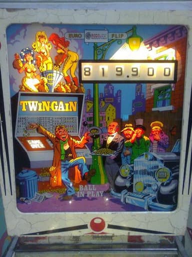 Twin-Gain backglass