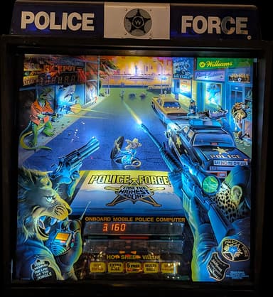 Police Force backglass