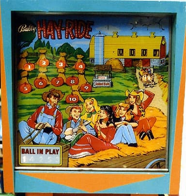 Hay-Ride backglass