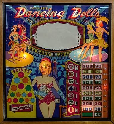 Dancing Dolls backglass