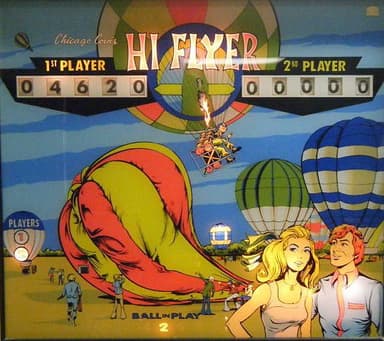 Hi-Flyer backglass