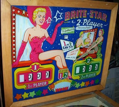 Brite Star backglass
