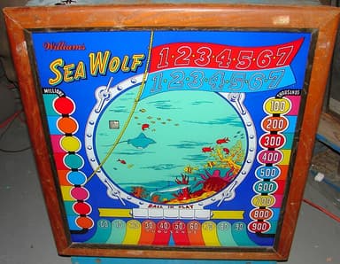 Sea Wolf backglass
