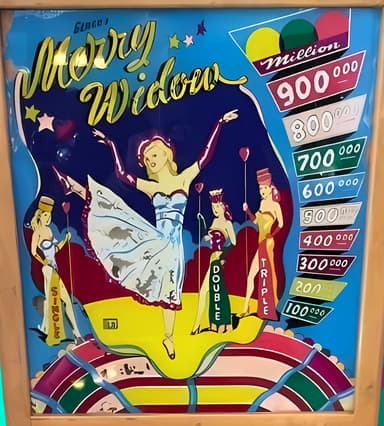 Merry Widow backglass