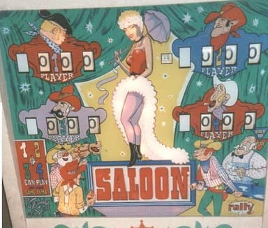 Saloon backglass
